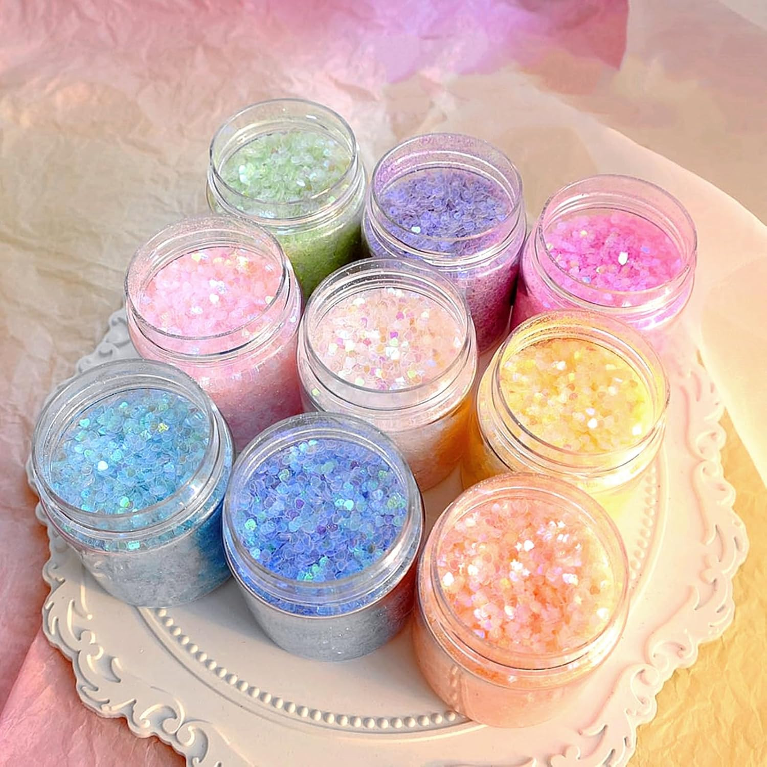 36 Pack 2 Oz Plastic Container Jars with Lids BPA Free, Empty round Clear Cosmet