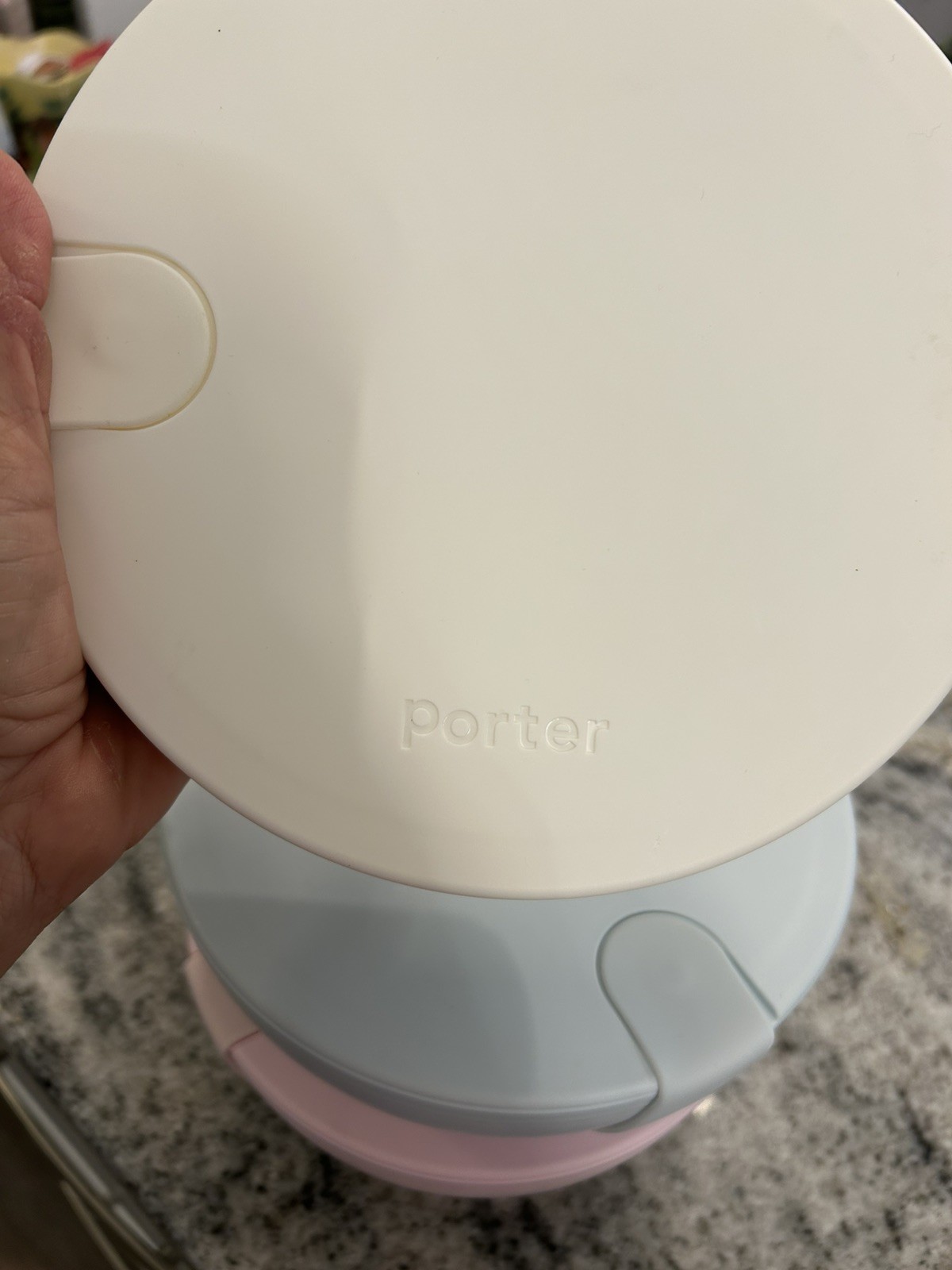 W&P Porter Plastic Bowl Lunch Container w/ Protective Non-slip Exterior, GREY