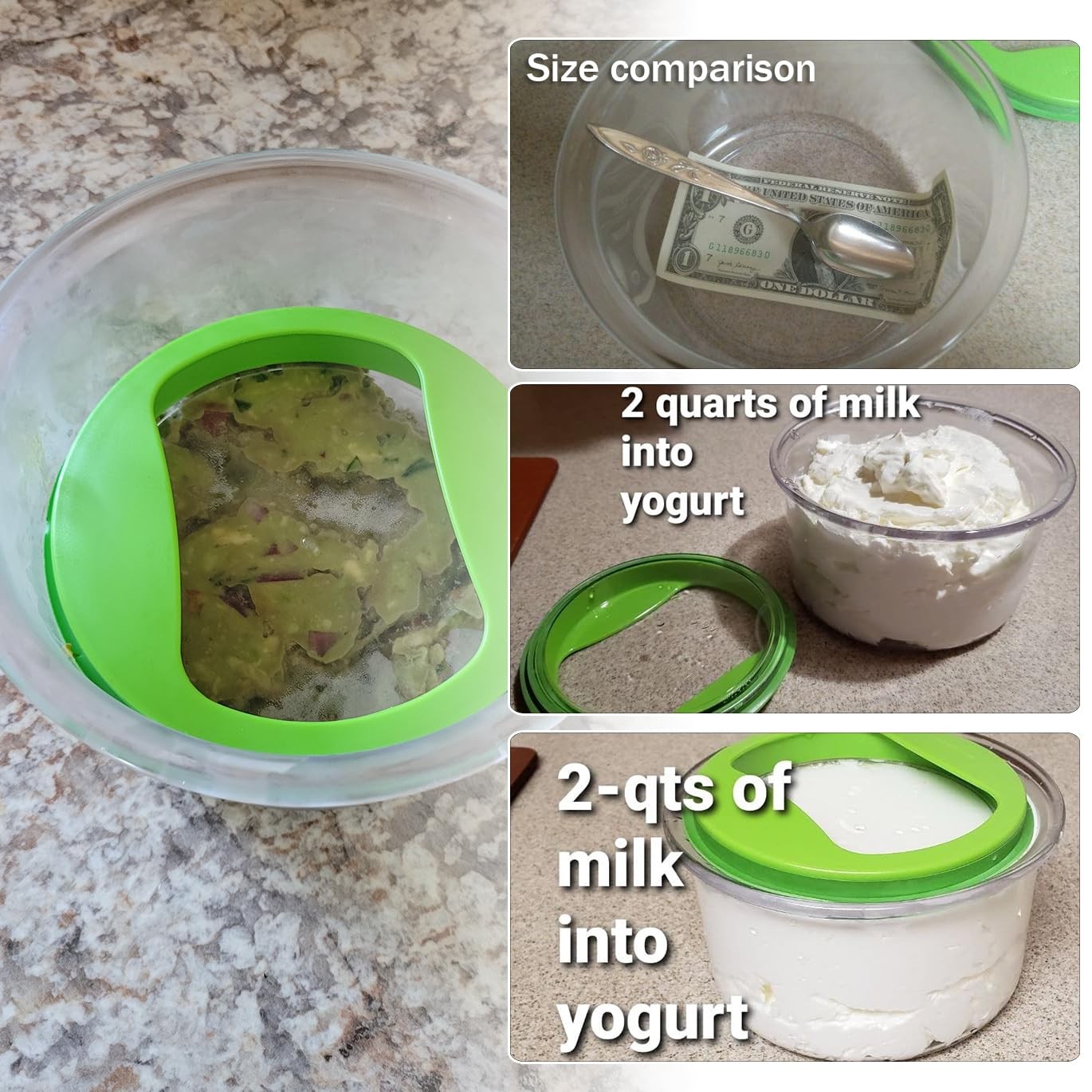 2 Pack Guacamole Keeper, With Green Airtight Lid And Avacado Multi-Functional…