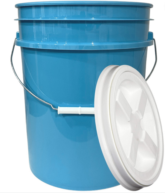 5 Gallon Food Grade Buckets BPA Free Gamma Screw on lids pails 90mil (2 Pack )