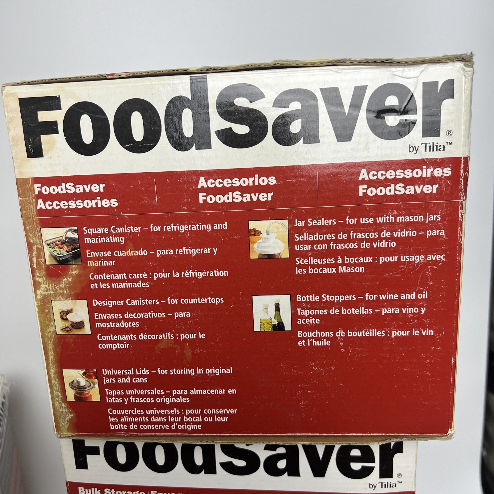 Food Saver by Tilia 2 & 4 qt Bulk Storage Canister Vacuum set New Old Stock