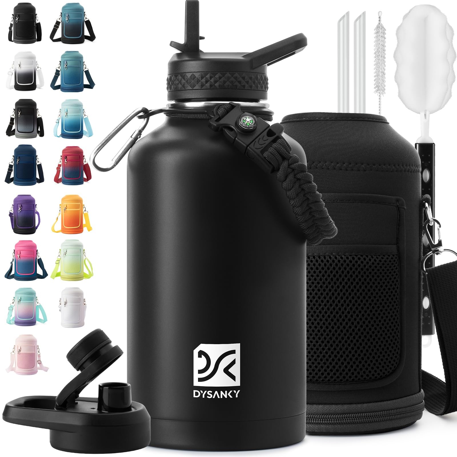 DYSANKY Insulated Water Bottle Thickened Stainless Steel Vacuum Metal Portable