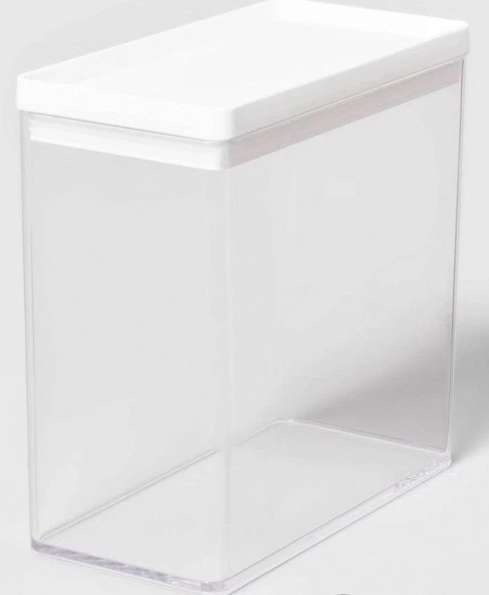 2x 12.6c Tall Rectangle Plastic Storage Container Brightroom Fits Pokemon ETB