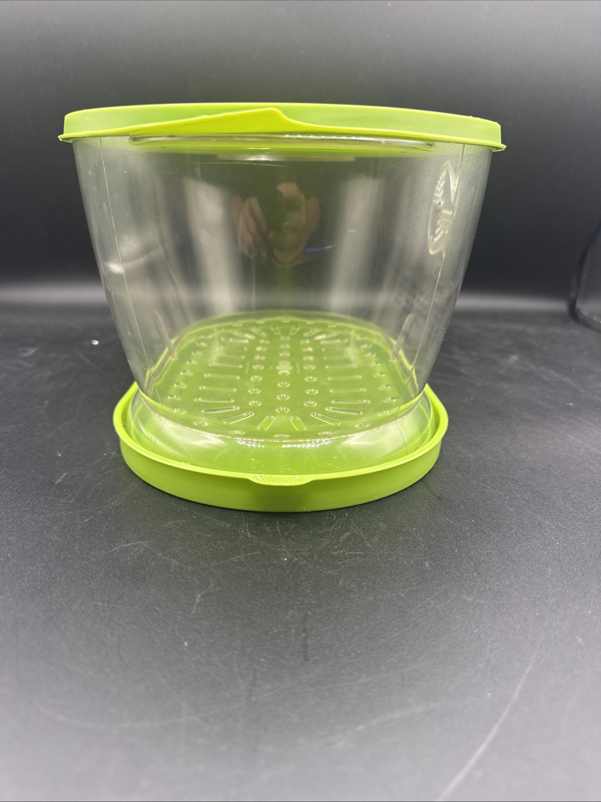 Progressive Lettuce/Vegetable Keeper/Colander, 4.7 Quarts, Green Preowned