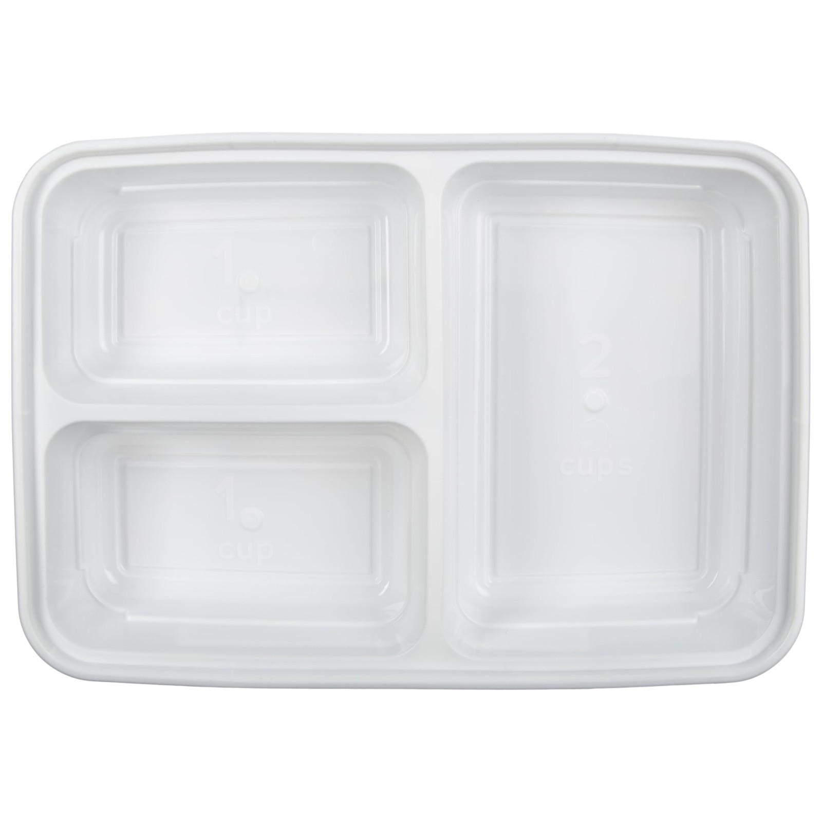 GoodCook Food Storage Containers for Meal Prep Rectangle Three 10 Sets, White