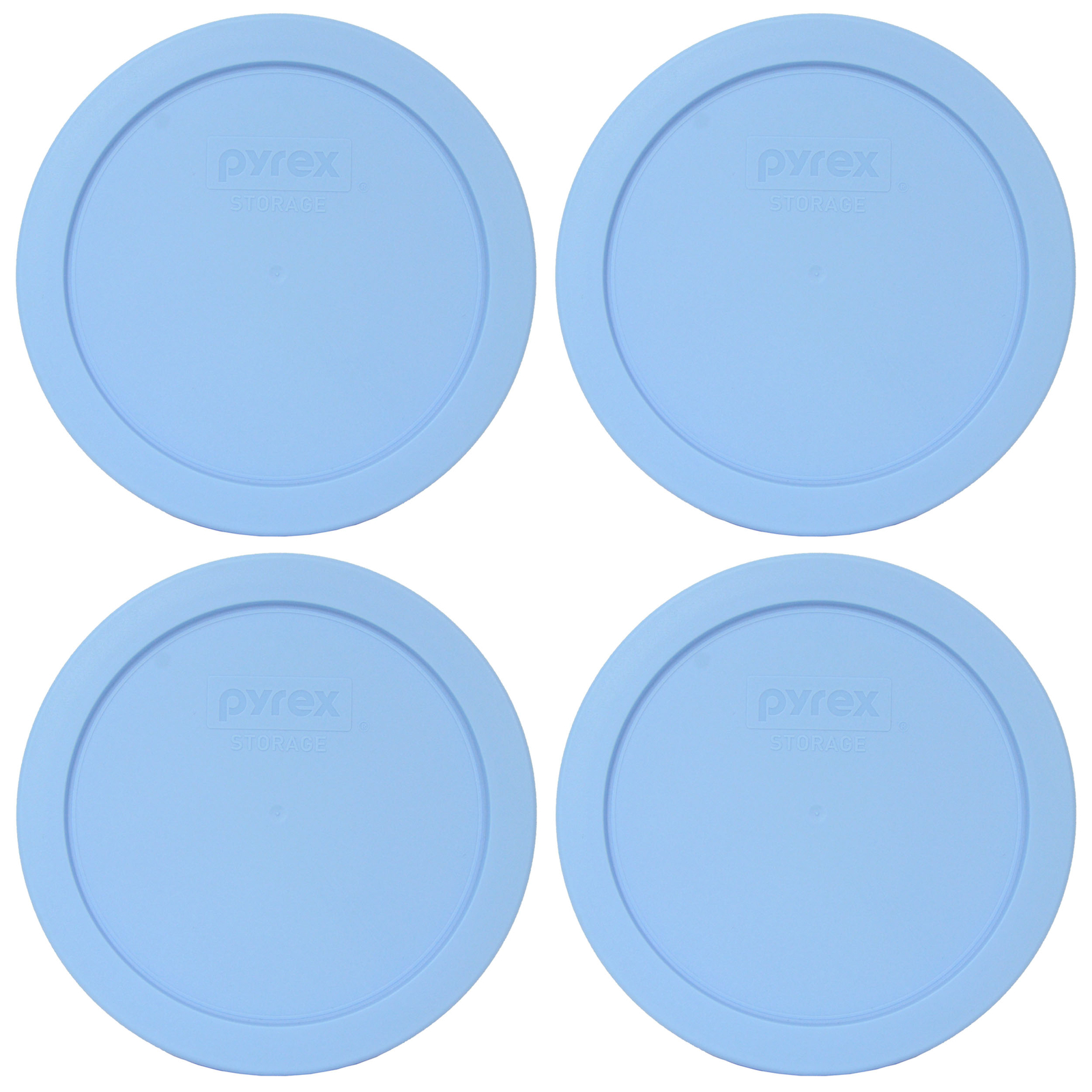 Pyrex 7201-PC Blue Cornflower Plastic Storage Replacement Lid Cover (4-Pack)
