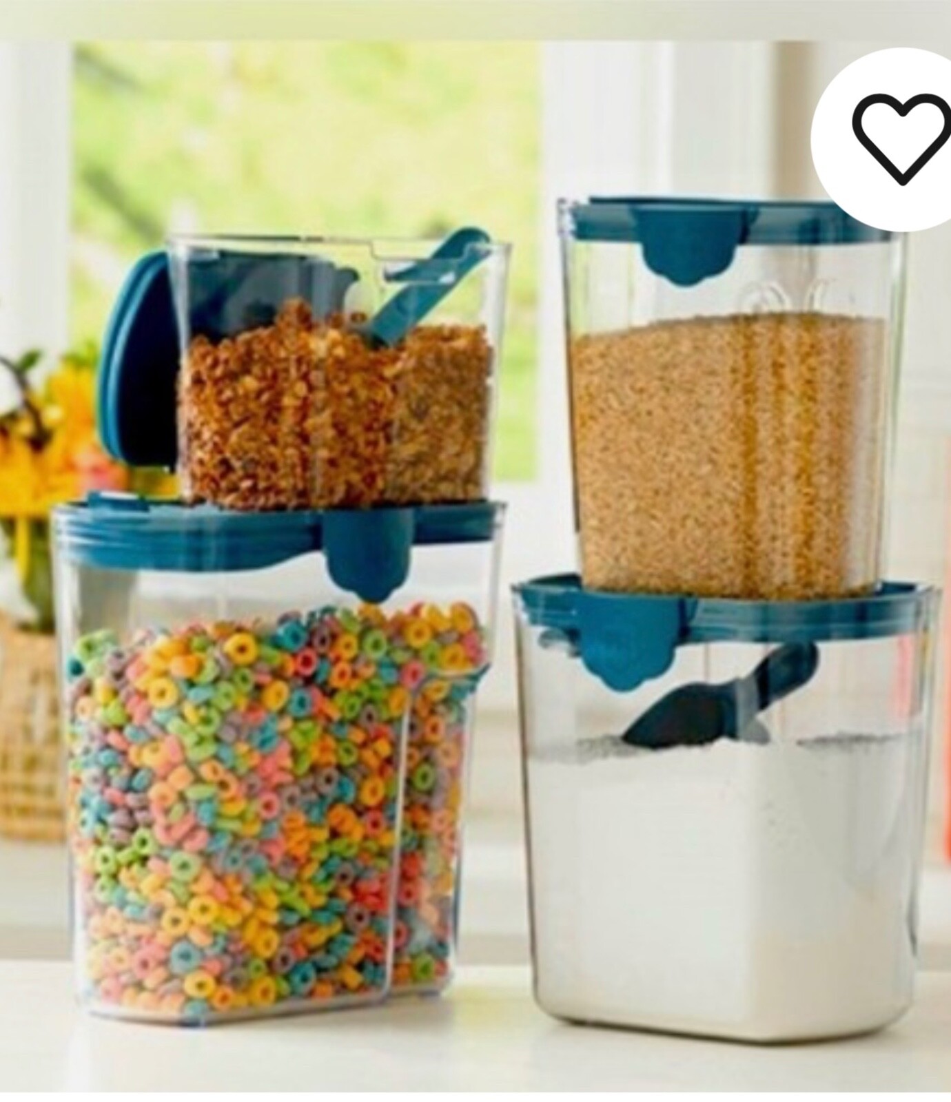 Princess House Pantry Storage Container Set of 4 Blue/Navy (10011) New In Box