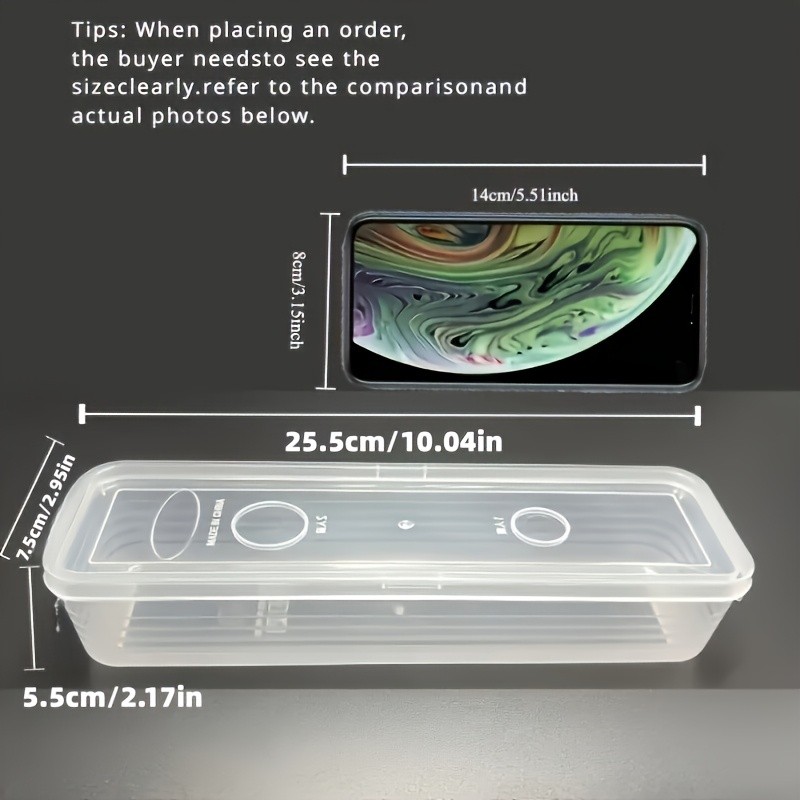 8pcs Transparent Stackable Refrigerator Storage Boxes with Lids