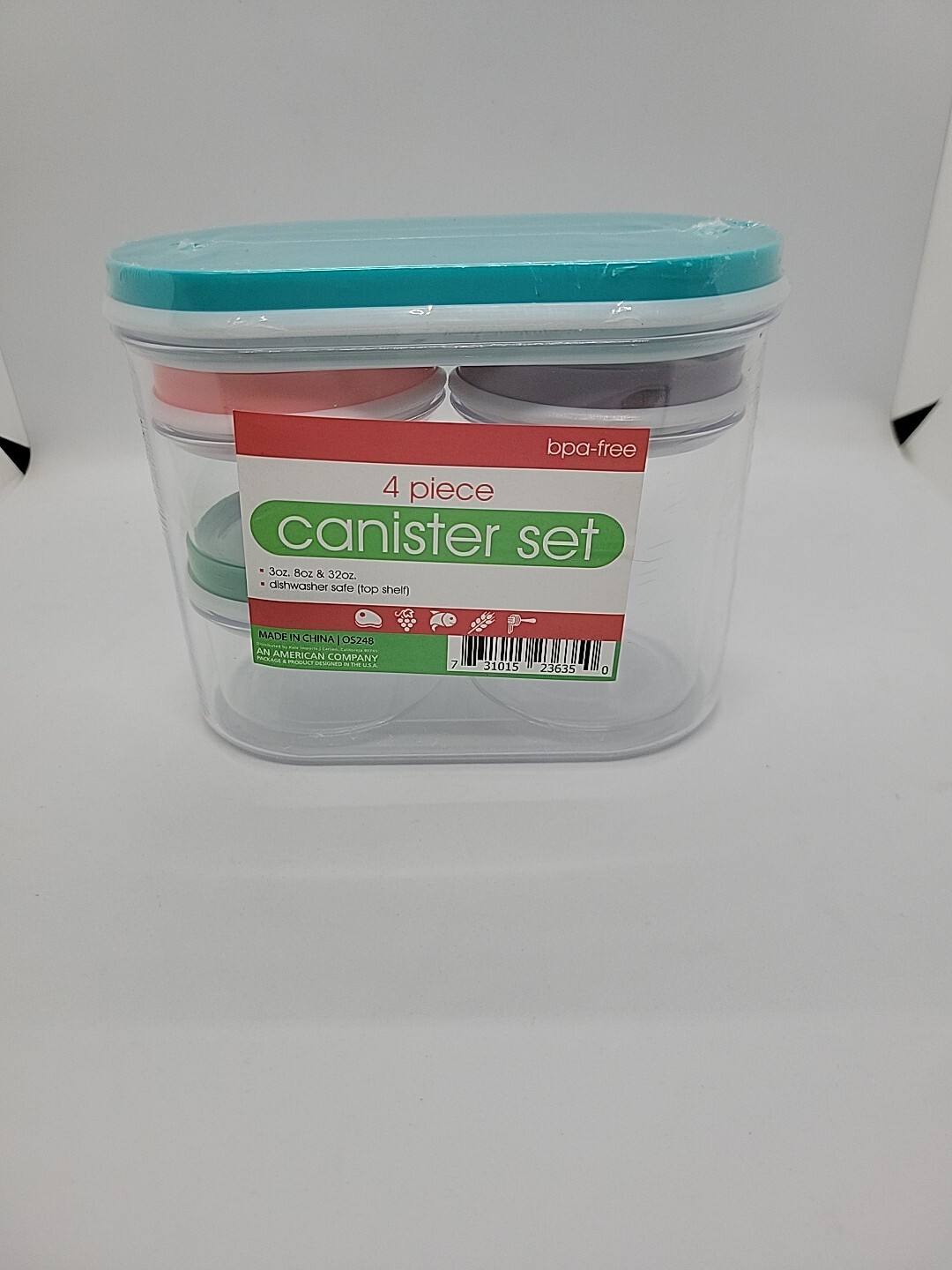 Multi-Purpose 4-Piece Nesting Canister Set 3oz’ 8oz’ & 32oz