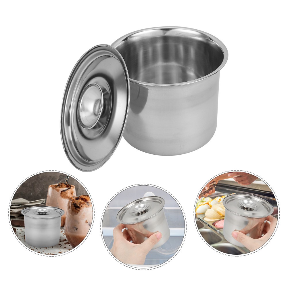 Ice Cream Containers Food Storage Stainless Steel with Lids Keeper