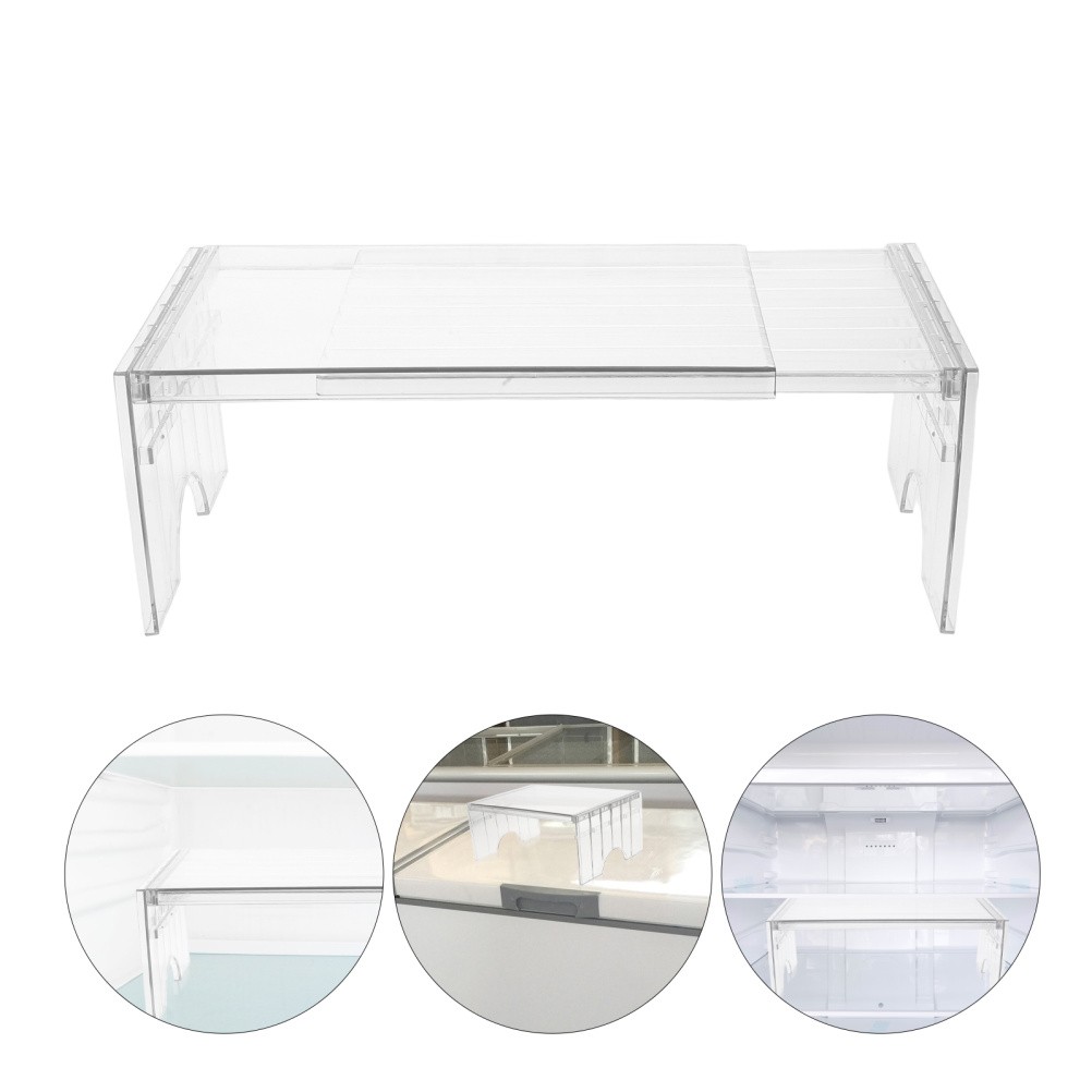 2 Pack Reusable Pet Refrigerator Shelf Organizer Adjustable Fridge Divider Rack