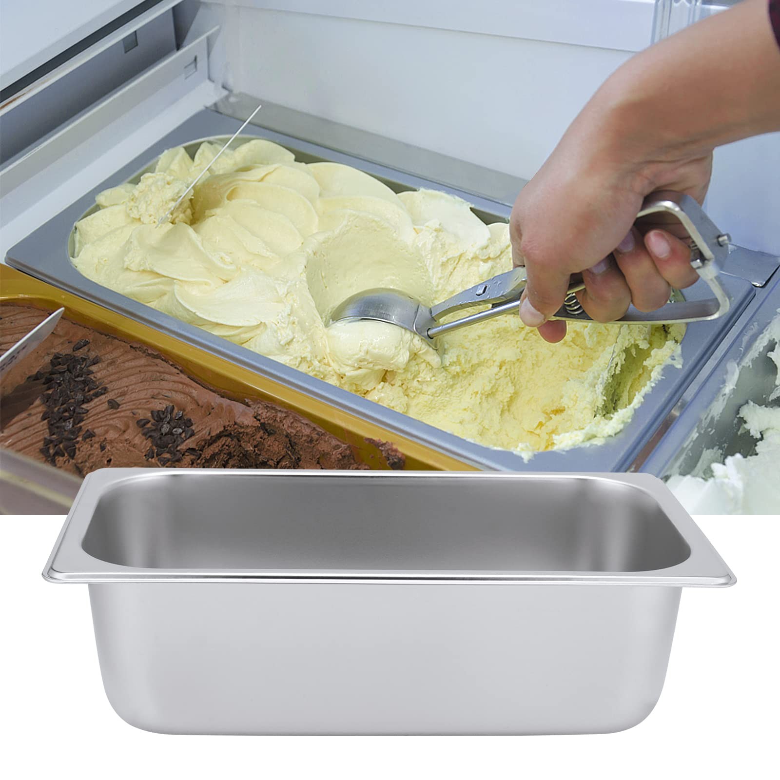 6 PCS Stainless Steel Steam Hotel Pan 1/3 Size 4 Inch Deep AntiJam Catering
