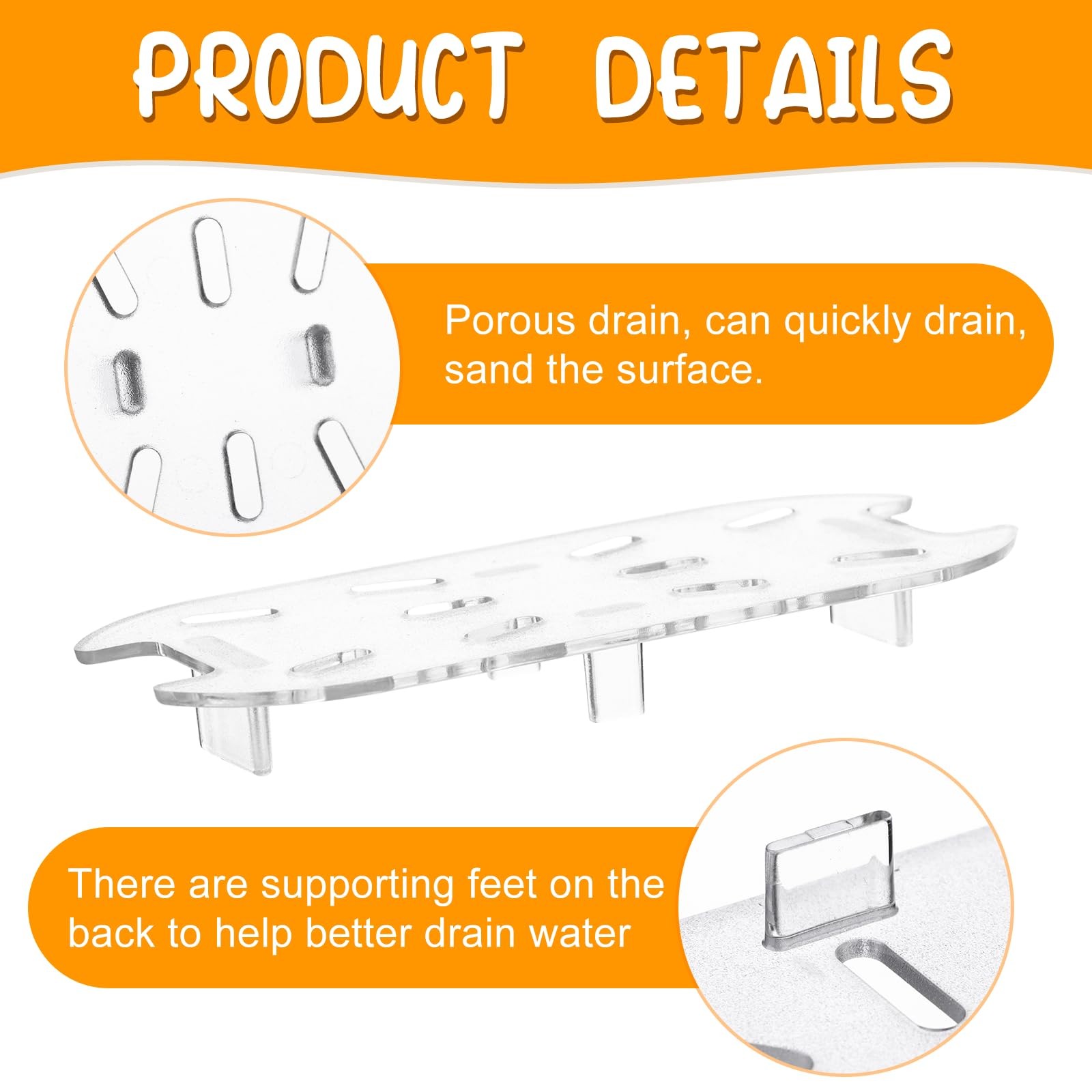 12 PCS Clear Plastic Drain Shelf for 1/9 Size Food Pan – Acrylic Grate Trays …