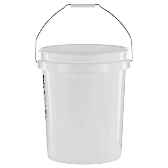 4-Pack 5 Gallon Plastic Buckets