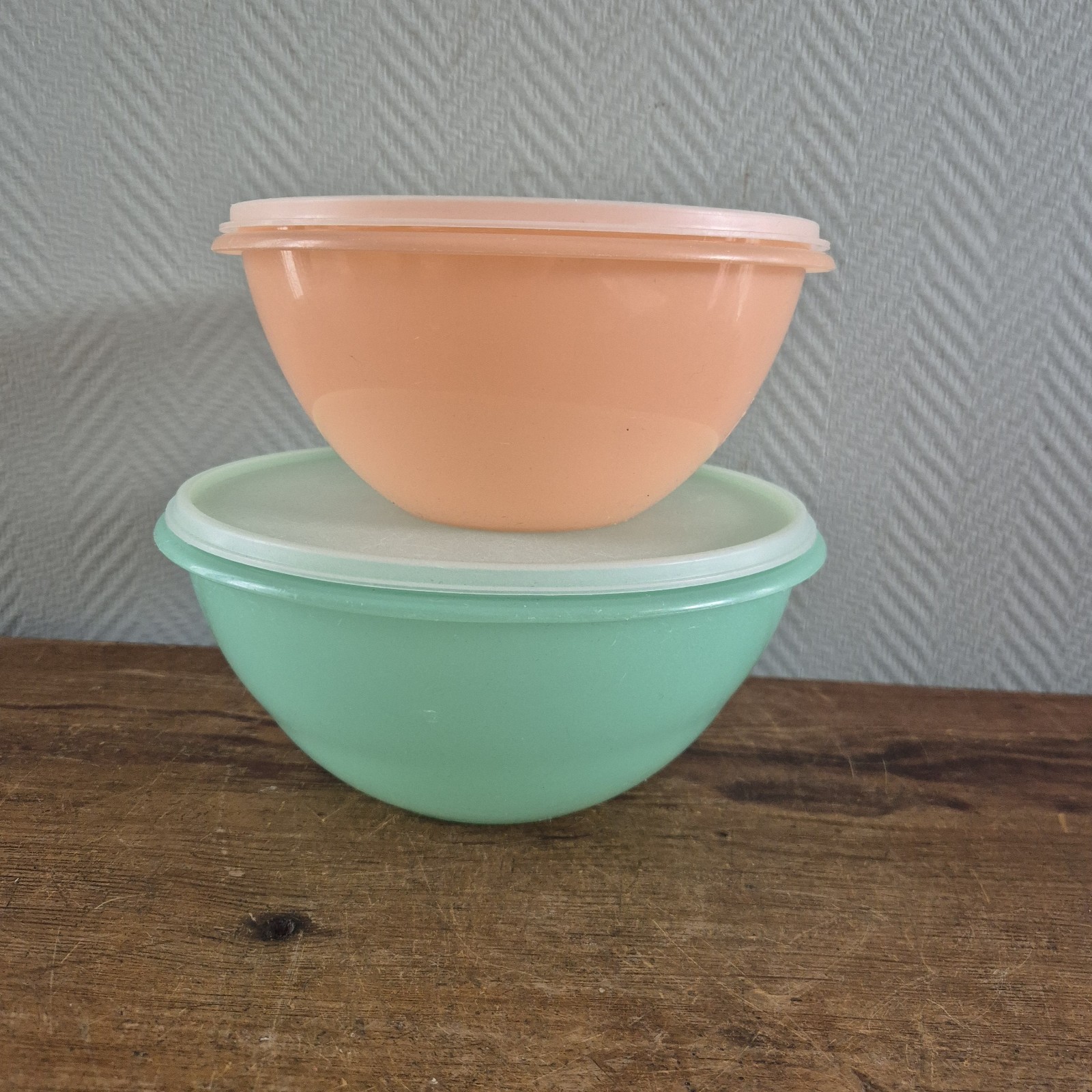 Vintage Tupperware Bowl Set, Pastel Trays Bowls