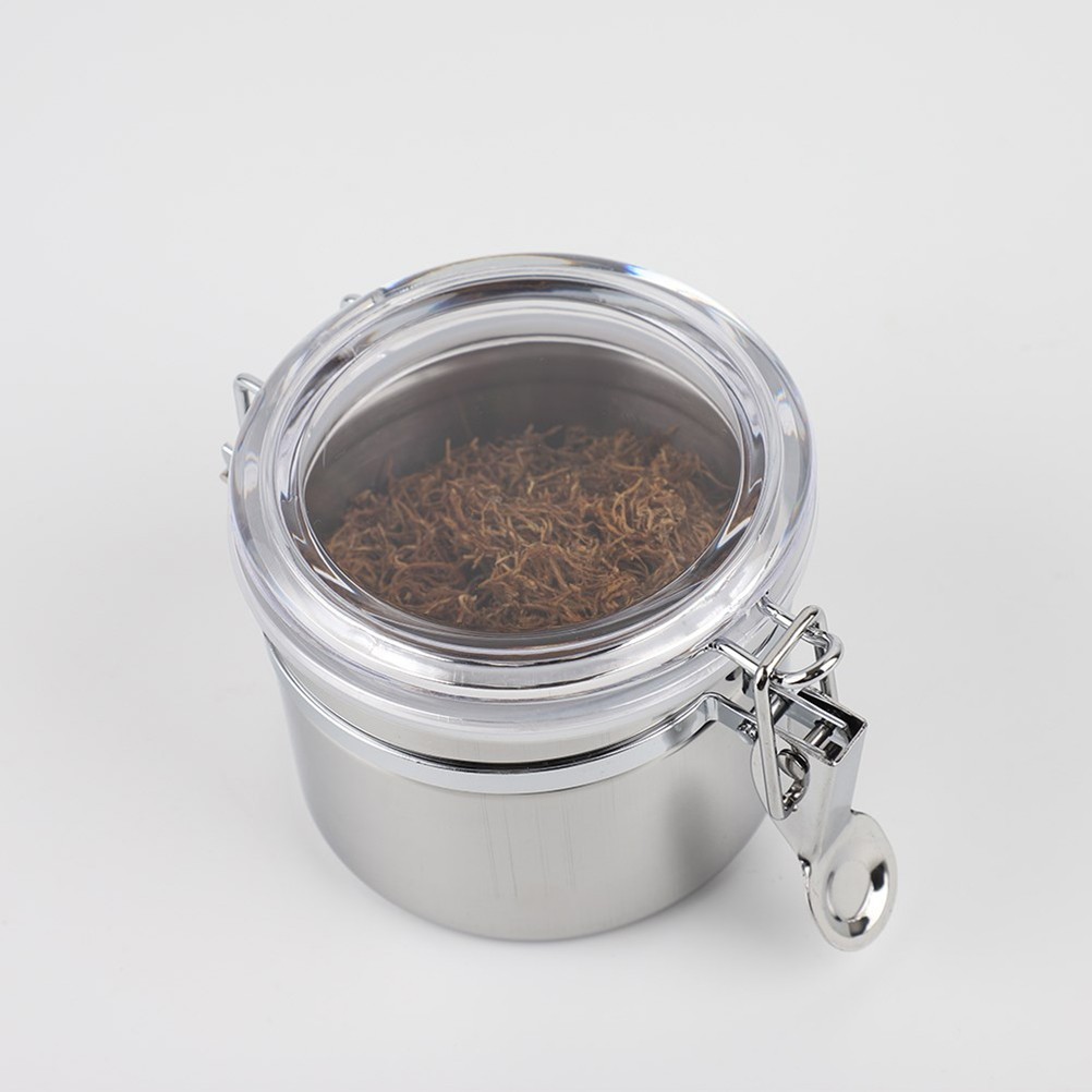 Coffee Bean Storage Cans 1Pcs Silver For Home Use And Travel