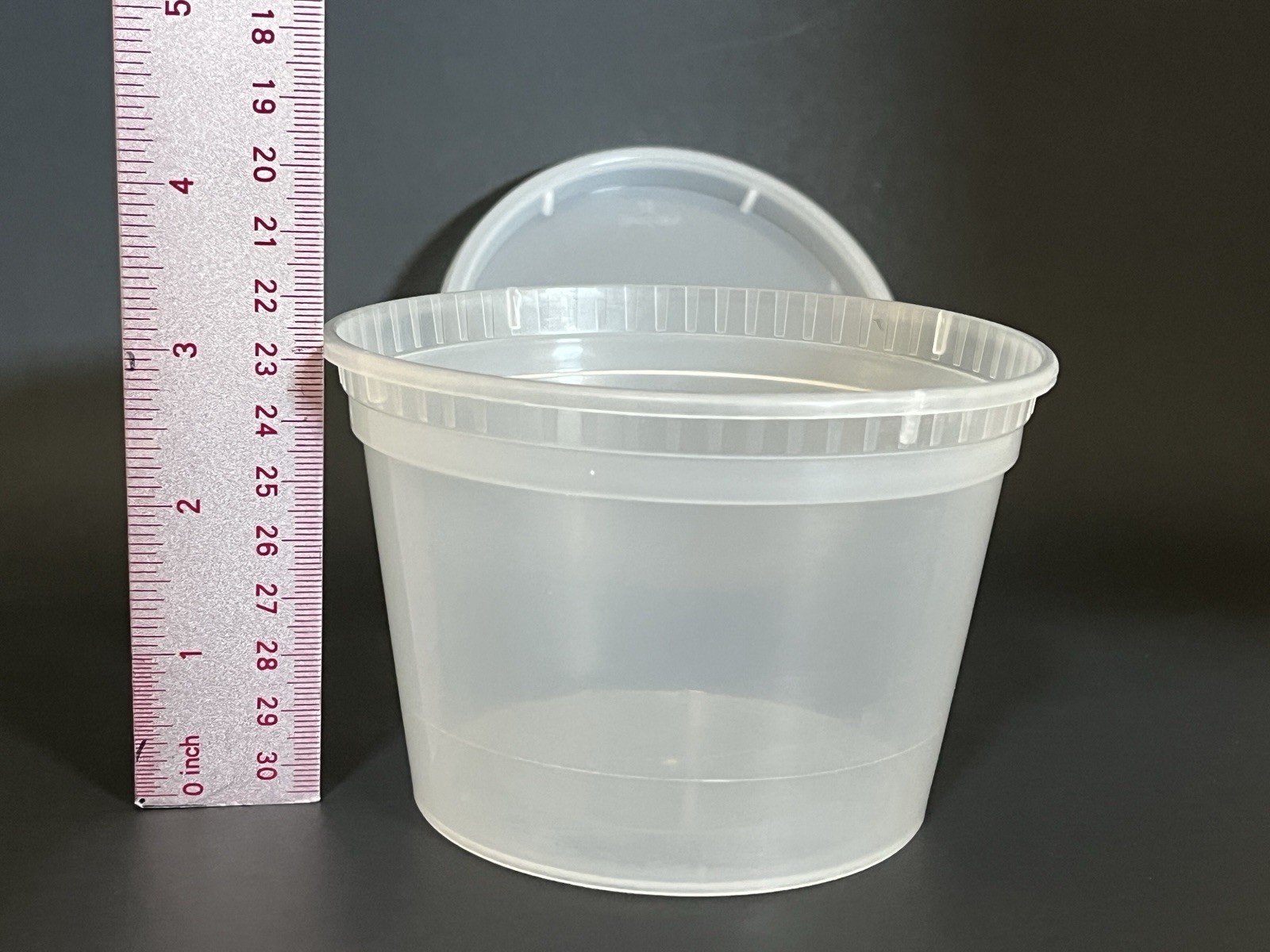 16oz Heavy Duty Round Plastic Food Takeout Containers with Lids 24 sets