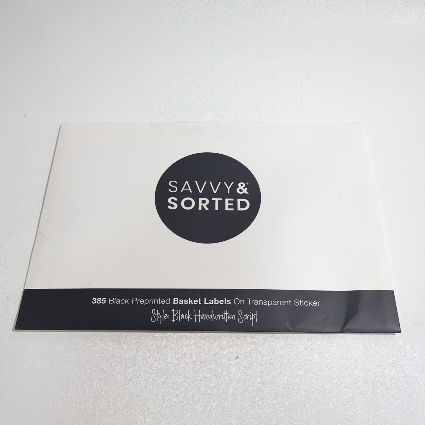 Black Pantry Labels for Containers, 385 Preprinted Household Organizing Stickers