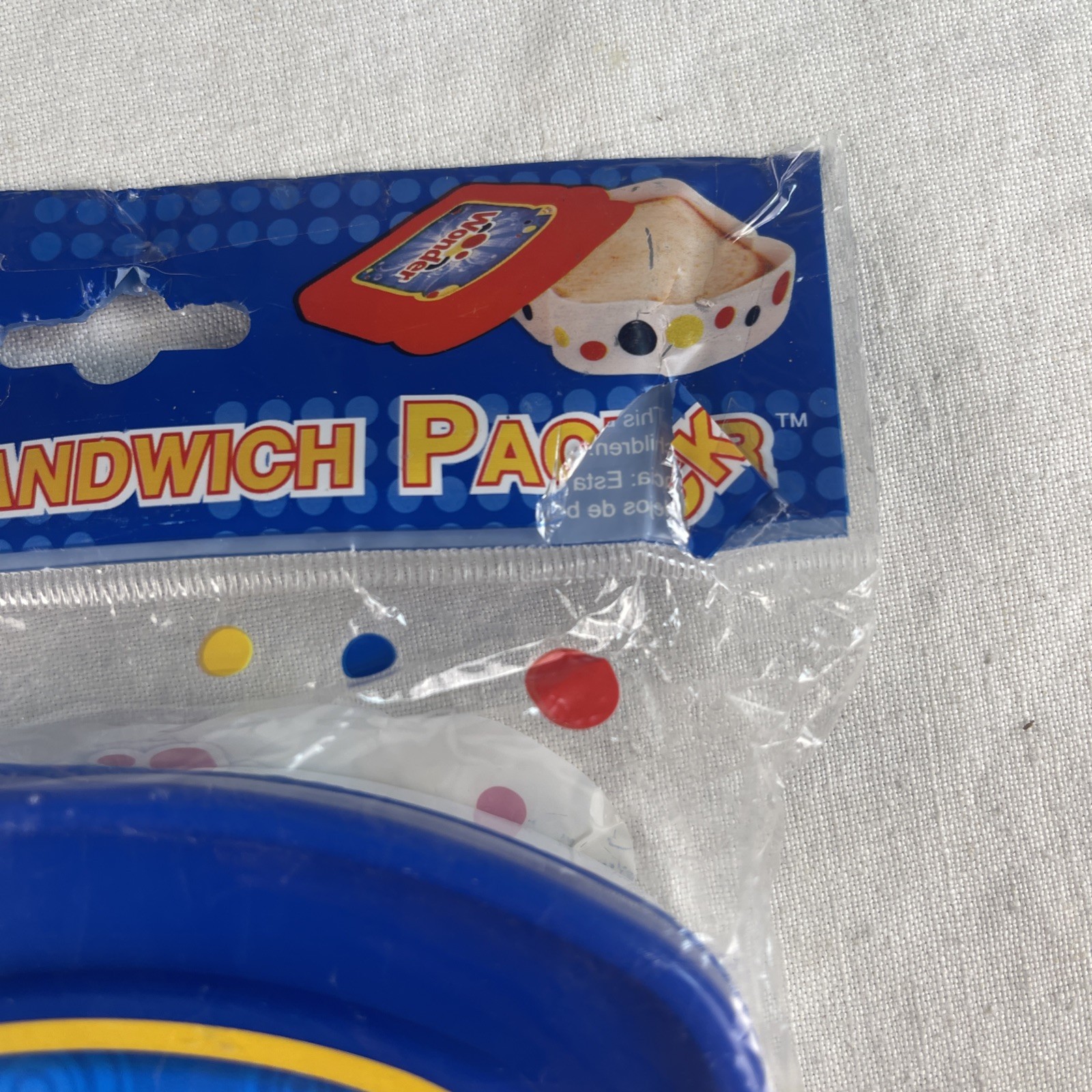 WONDER BREAD SANDWICH PACKER CONTAINER, NEW, SEALED BLUE