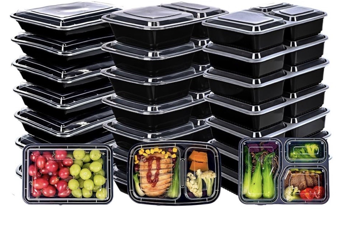 36 Pack Meal Food Prep Containers w/ Lids; Freezer, Microwave Safe