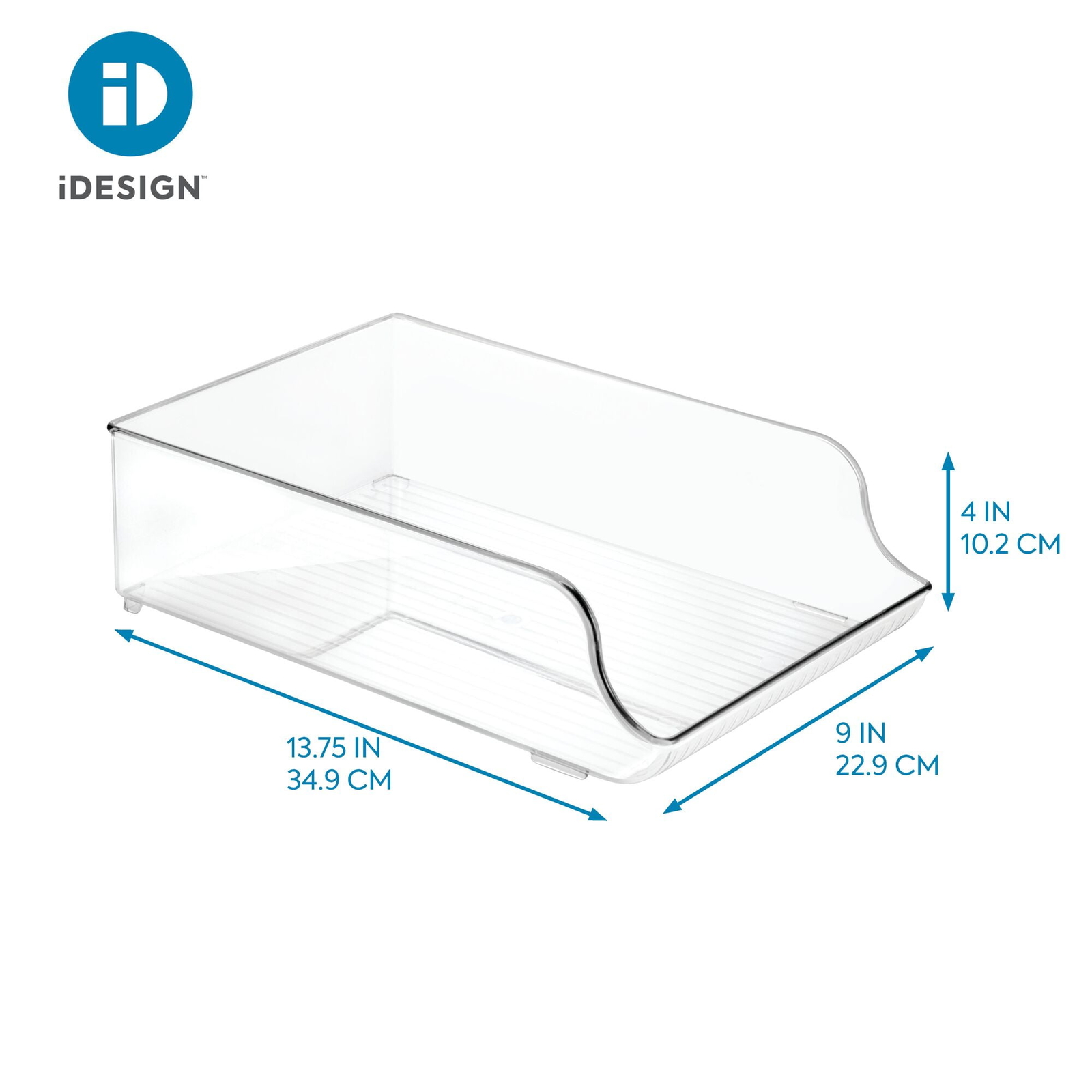 Recycled Plastic Water Bottle Fridge Organizer Bin for Kitchen,