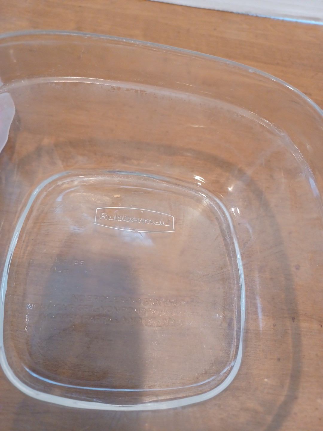 Rubbermaid Glass Storage Container Square 2.5 cup 7N62 With Lid Red Discontinued