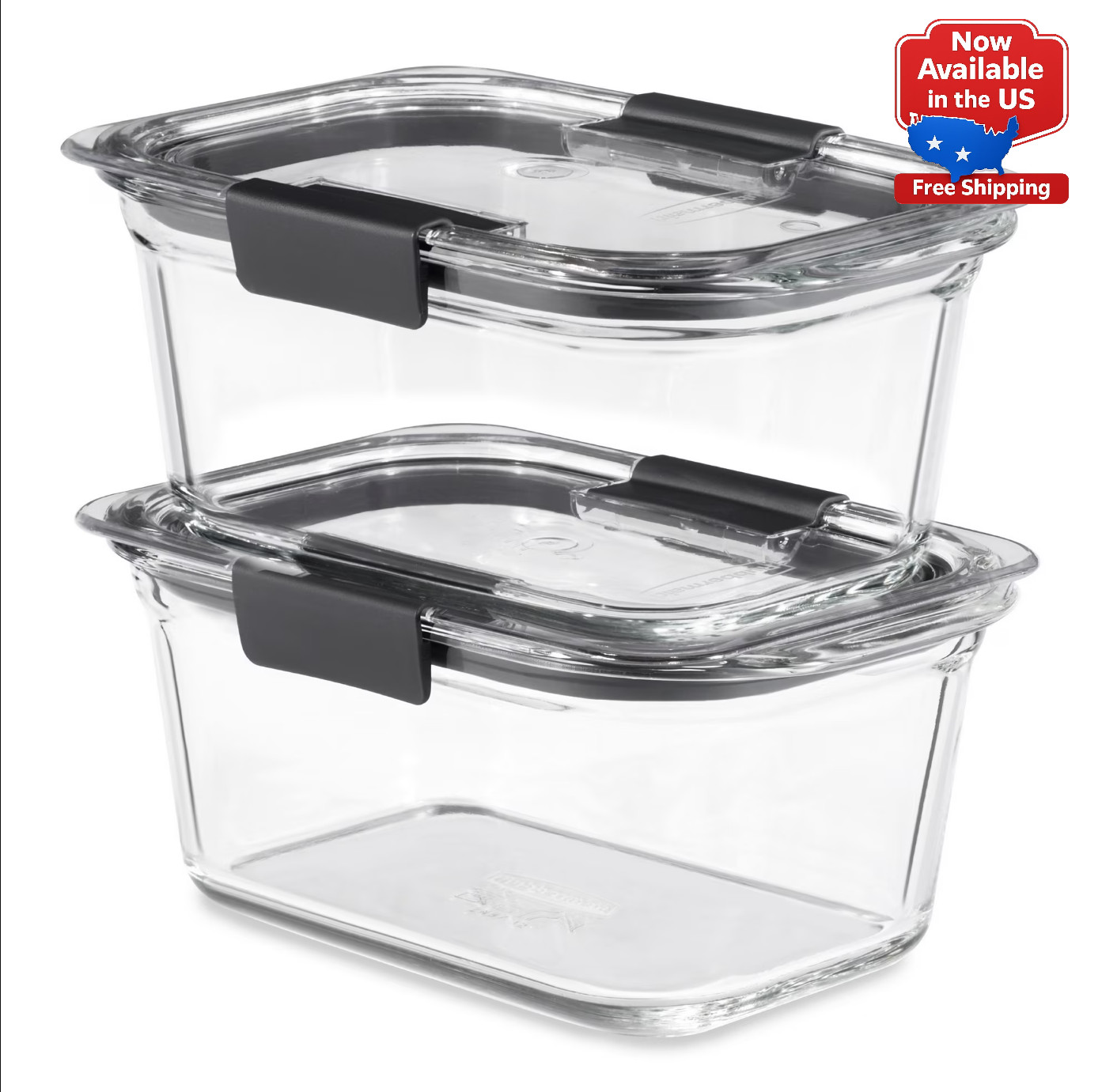 (4 pack) Rubbermaid Brilliance 4.7 Cup Medium Stain-Proof Food Storage Container