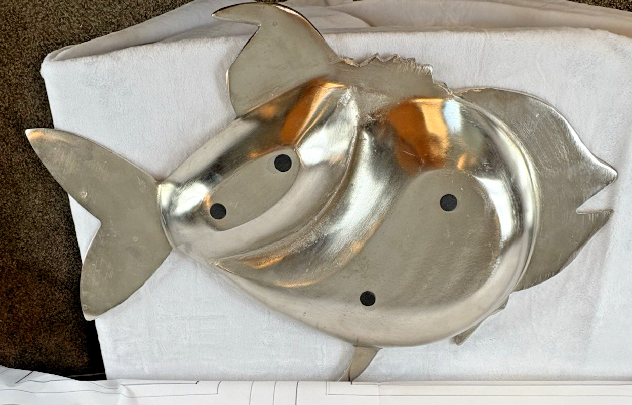 Beautiful XL Divided Fish Serving Tray Perfect for cold seafood or any food