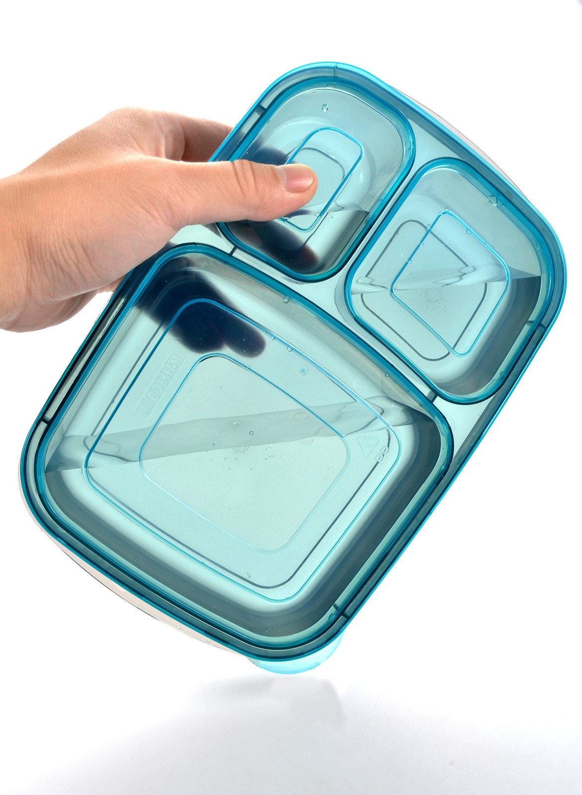 Youngever 7 Sets Bento Lunch Box, Meal Prep 9.5 x 6.2 x 2.2 inches, Clear