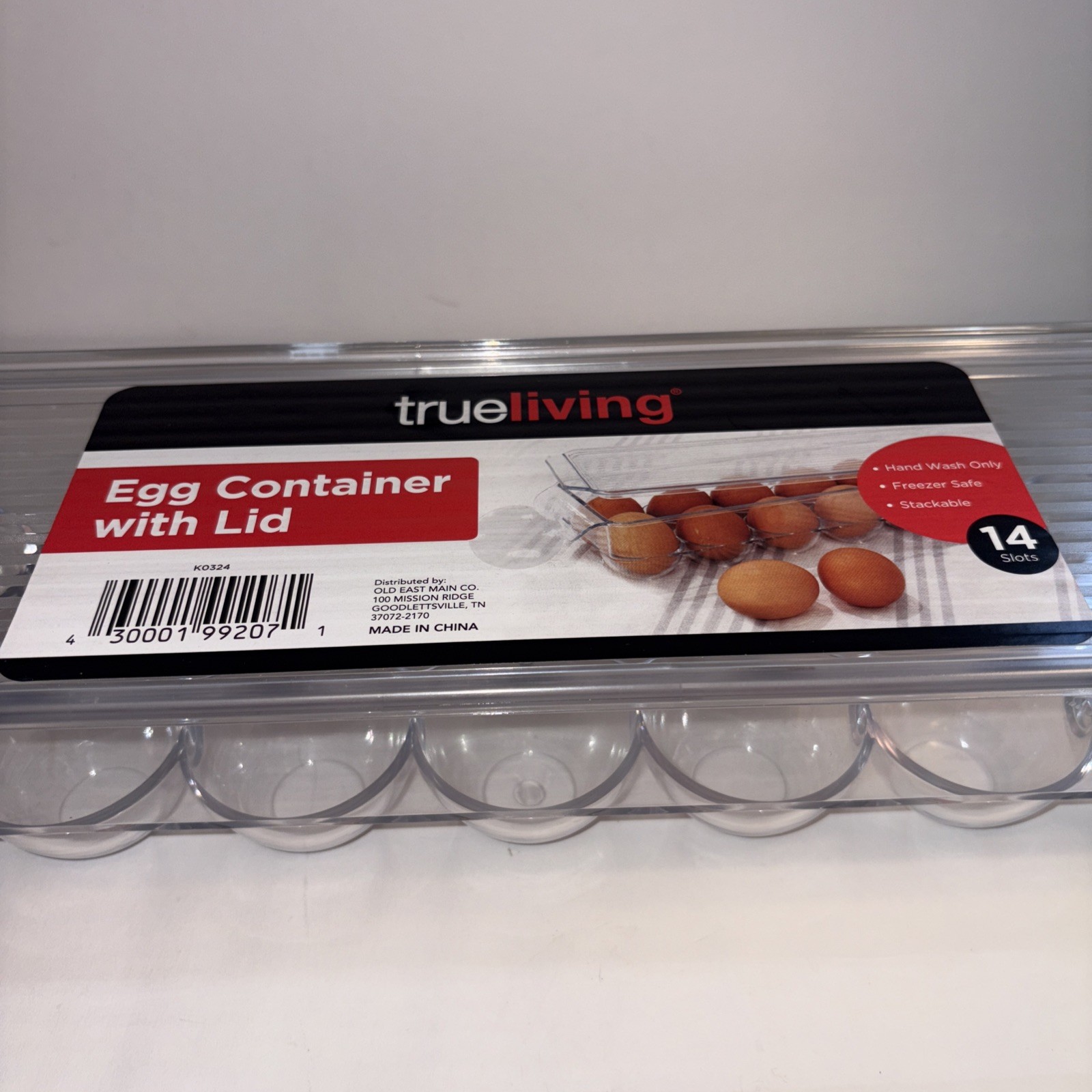New Trueliving Egg Container – 14 Egg Holder with Lid Freezer Safe Stackable