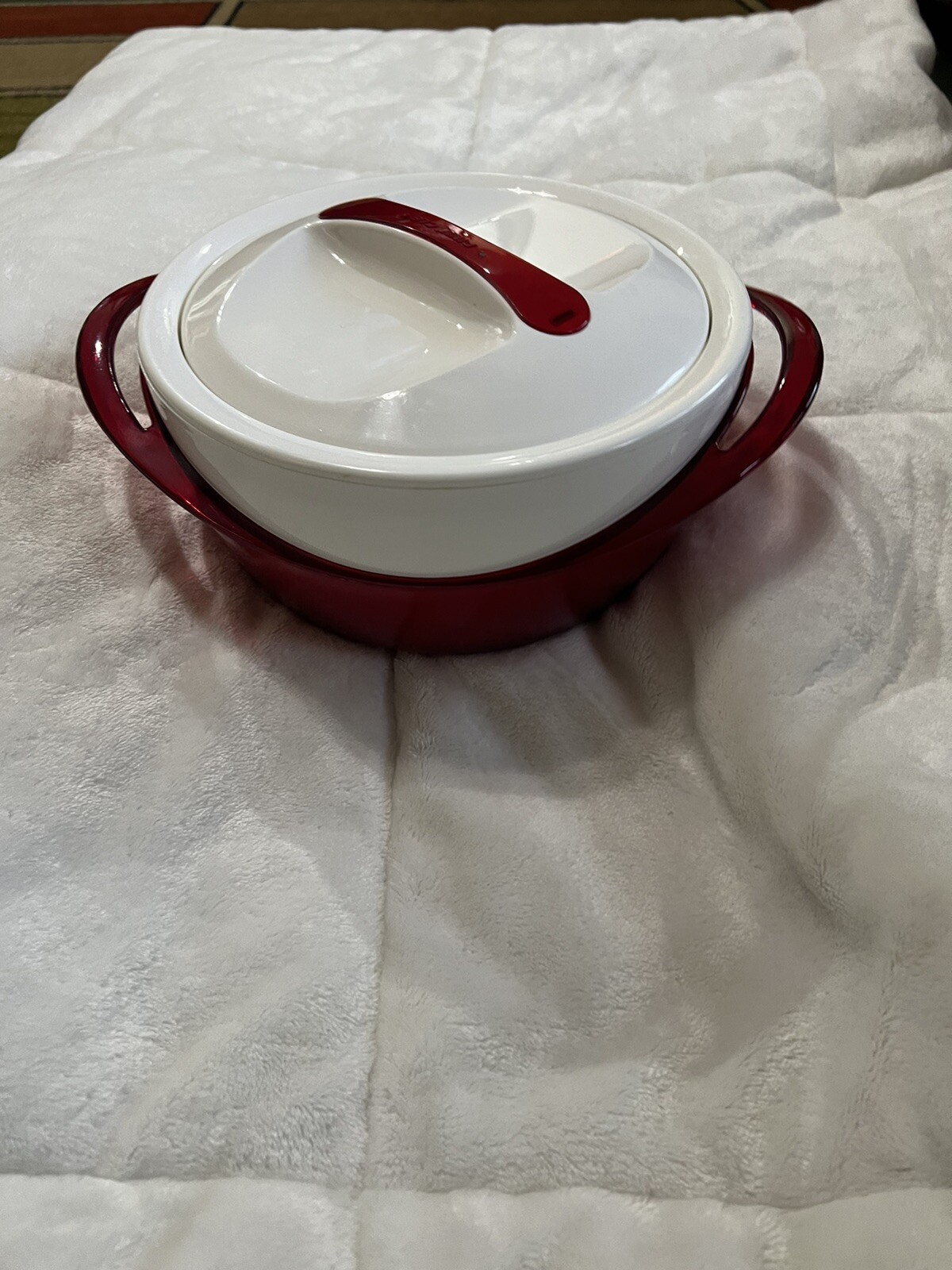 Pinnacle Tokyo Plast Thermo Insulated Food Bowl Red & White