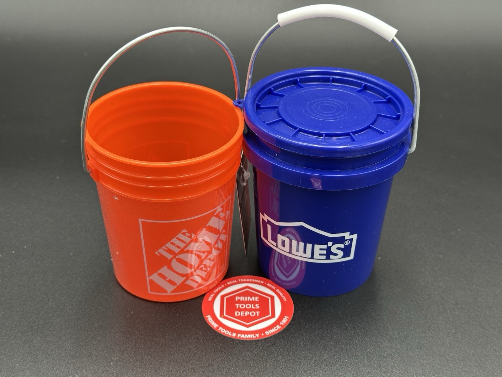 Home Depot, Lowe’s +Lid – Mini Buckets, Set of 3, 3.75 in – 4.0 in Holiday Gift