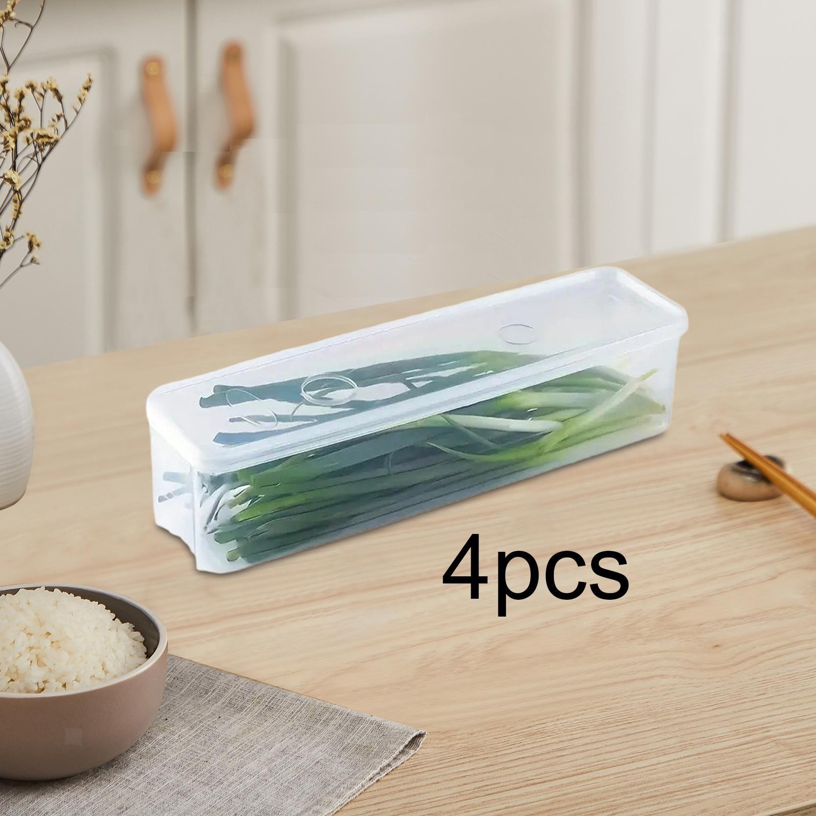 4Pcs Pasta Container Spaghetti Storage Box Pasta Keeper Stackable Transparent