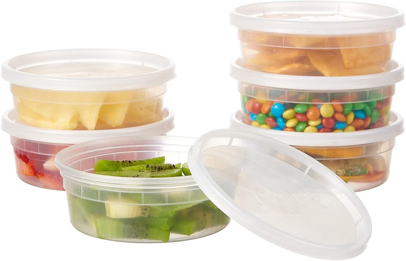 [32 oz. -24 Sets ] Plastic Deli Food Storage Soup Togo Containers W/ Airtight