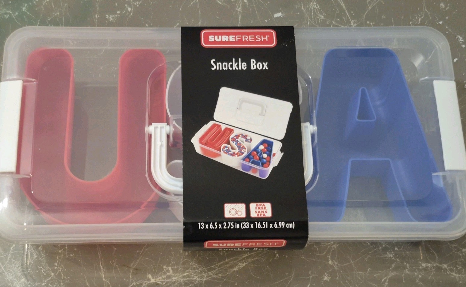 SureFresh Patriotic USA On-The-Go Snack Box Snackle Box