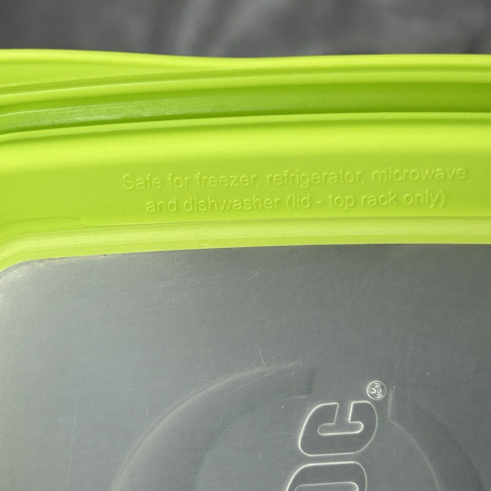 Ziploc Versa Glass Food Storage Container 32 oz w/ Lime Plastic Lid Italy RARE
