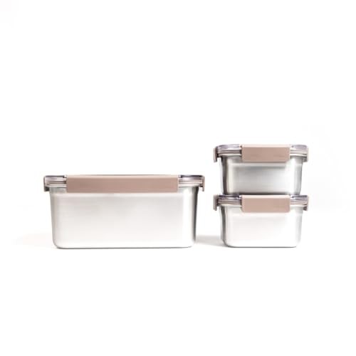 Locknlock Stainless Steel Food Storage Containers Lids Metal Lunch Boxes