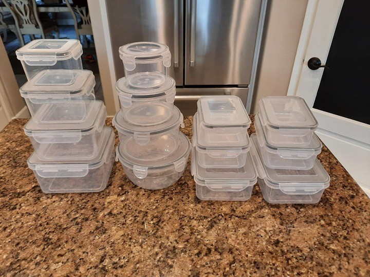 28 Pieces Food Storage Containers with Lids EXTRA LARGE Freezer Containers