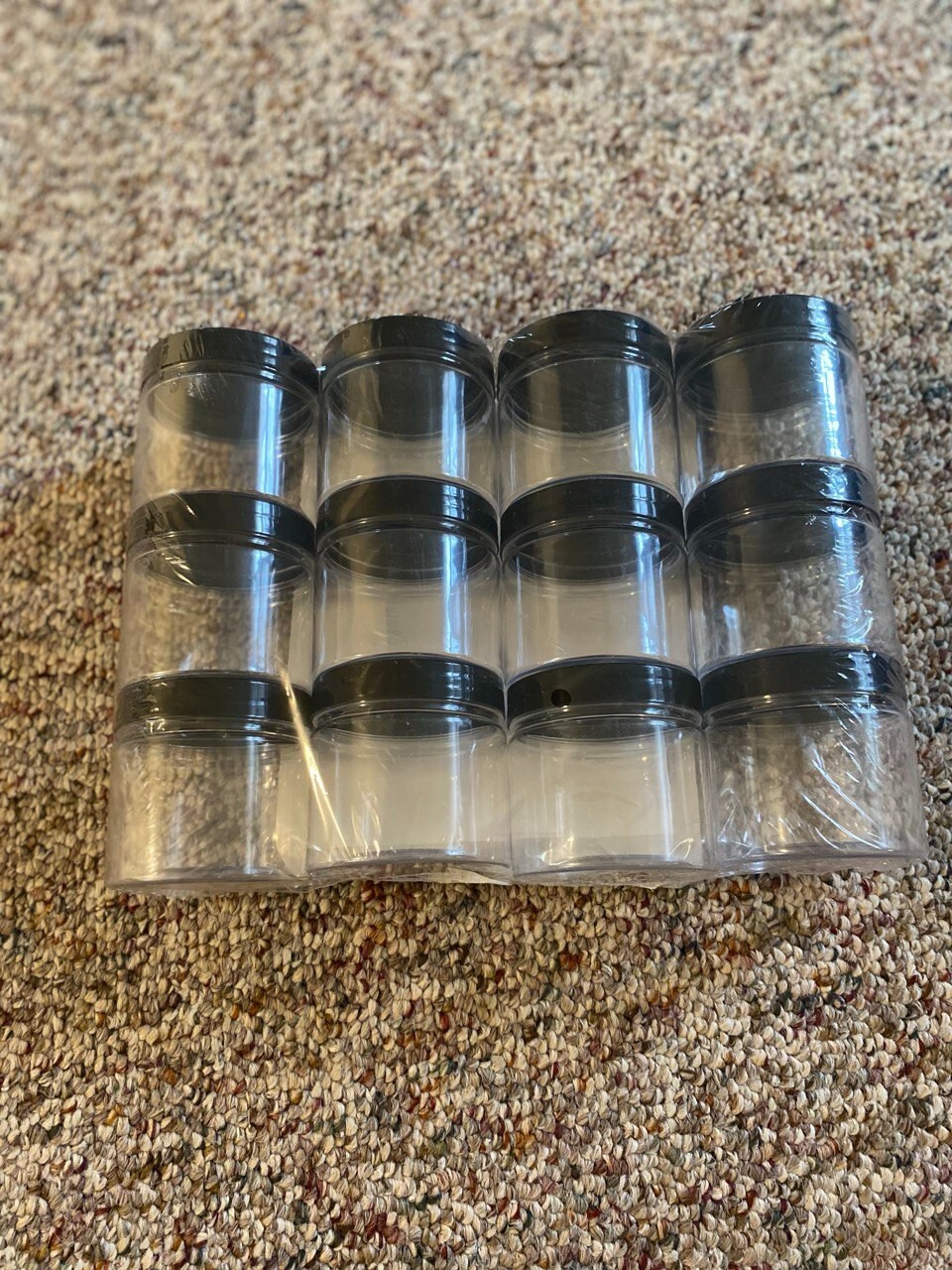 4oz Plastic Jars with Lids – 12 Pack Transparent Storage Containers