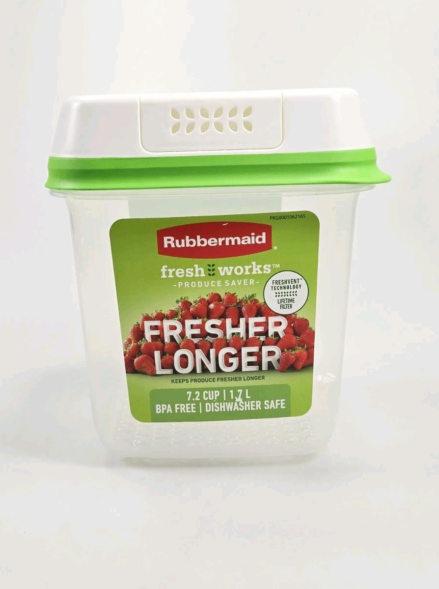 Rubbermaid Fresh Works Produce Saver 7.2 Cup 1.7L Freshworks