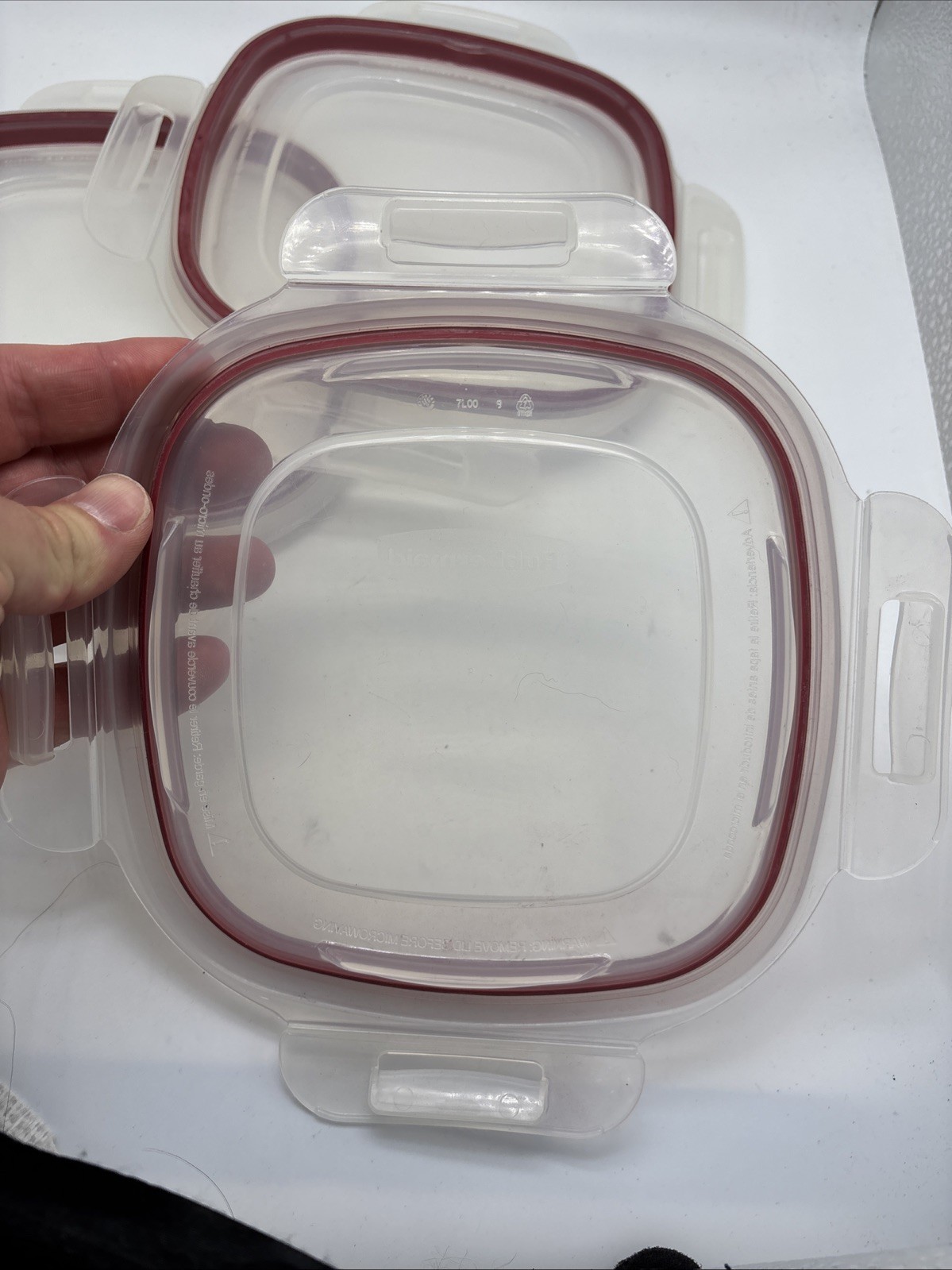 Lot Of 3 Rubbermaid Servin Saver Replacement Lid Seal 7L00 6.5×6.5