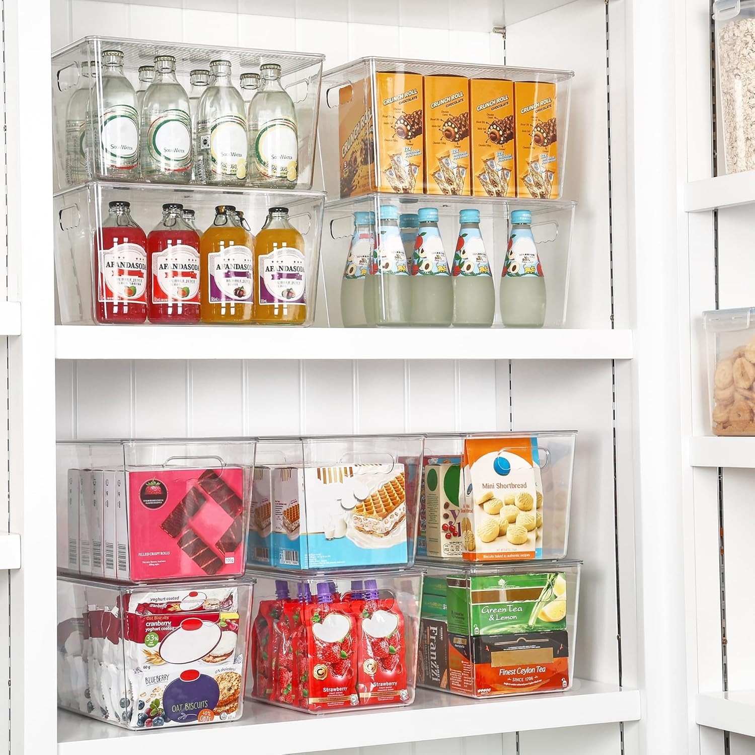 6 Pack Clear Stackable Storage Bins with Lids,XLarge Plastic Containers with …