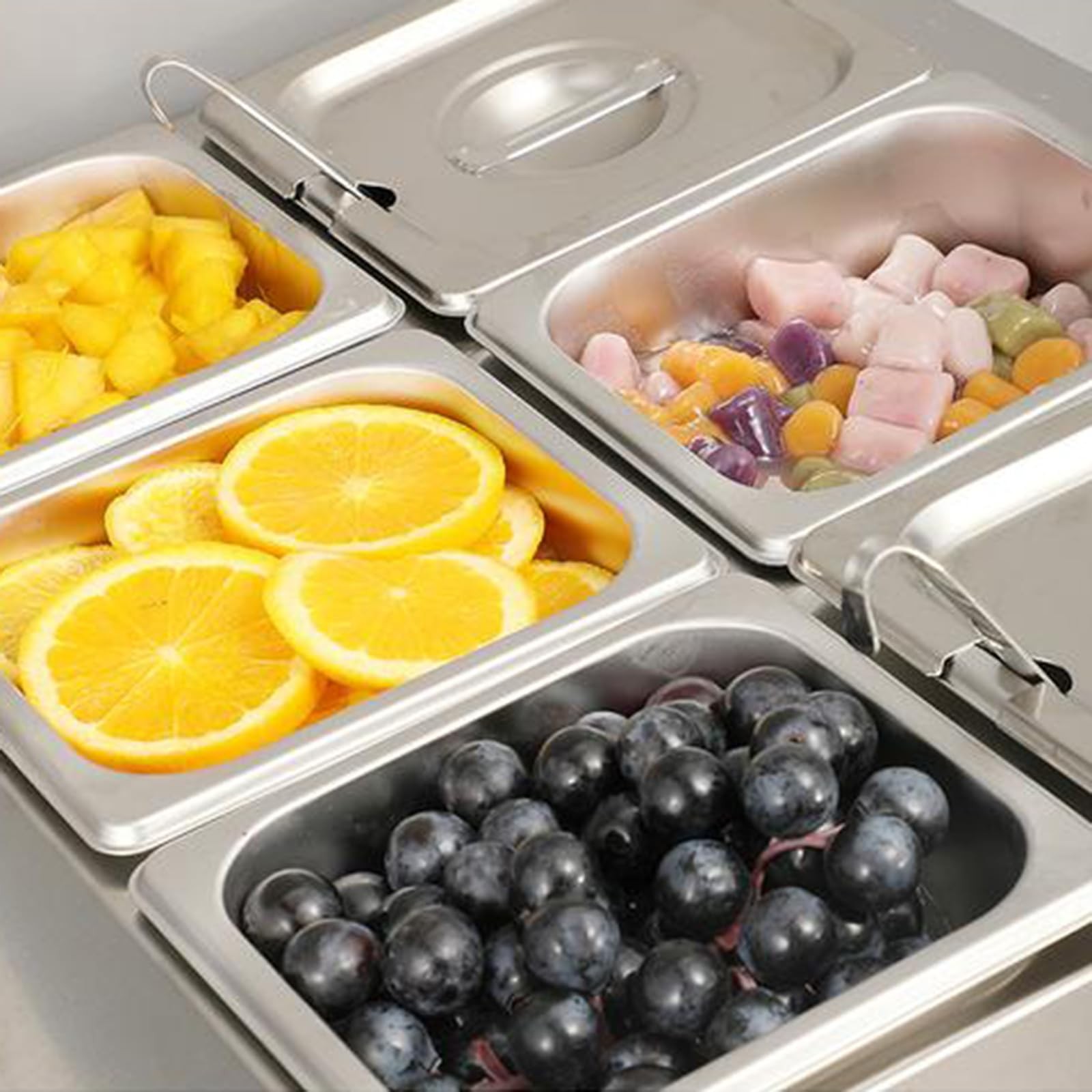 8 Pack Steam Table Pans 1/6 Size x 2.5 Inch Deep Stainless Steel Hotel Buffet