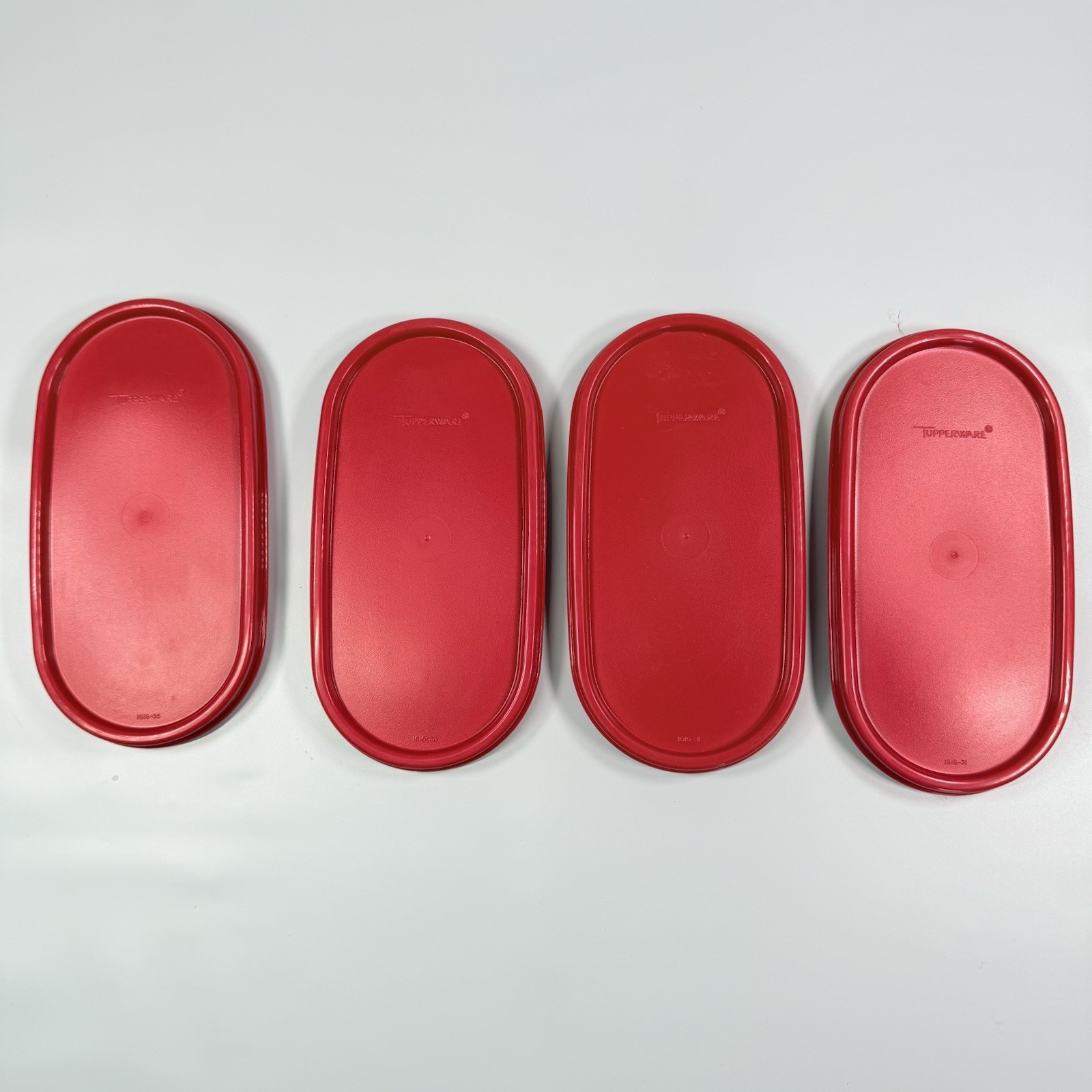 4 Pcs Genuine Tupperware Modular Mates Oval Lid Replacement Seal Cover No. #1616