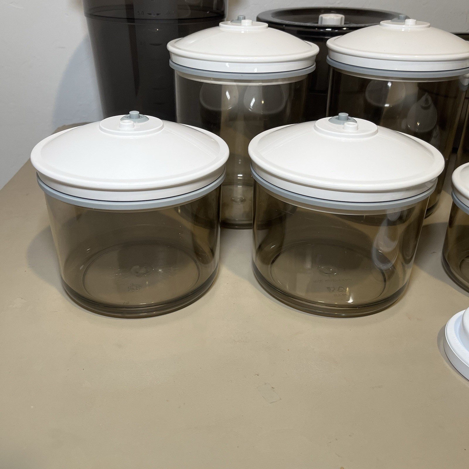 Lot of 9 Tilia Foodsaver Vacuum Canisters Container Snail Pump Suction
