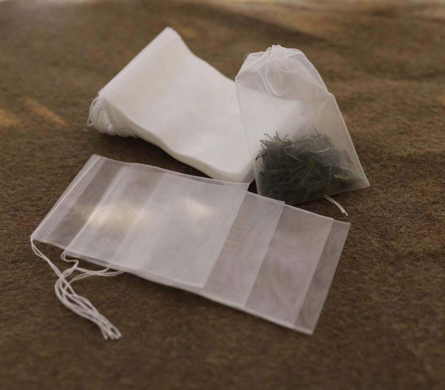 VOFSBSFE 50 Pcs Disposable Tea Filter Bags for Loose Tea, Herbs, 50pcs, White