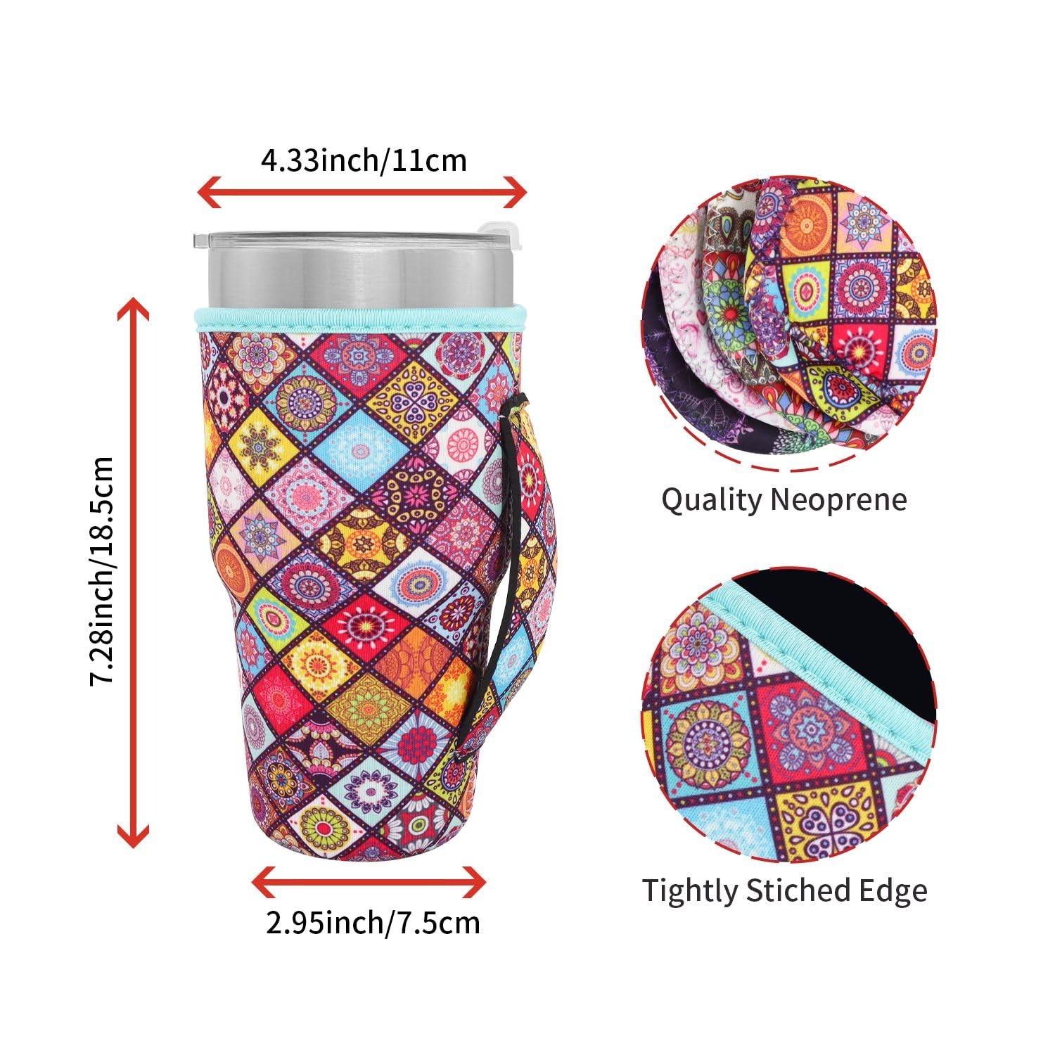 Ajltpa Neoprene Insulated Sleeves Cup Holder Handle For 30Oz – 32Oz Tumbler