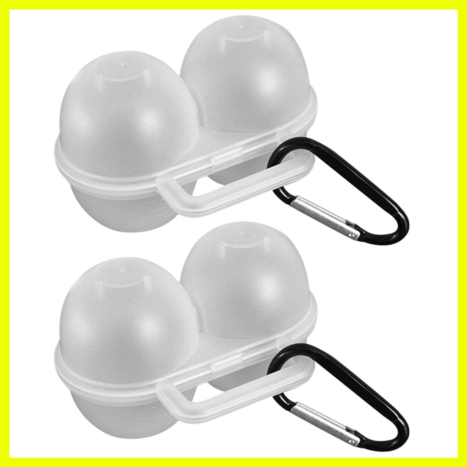 2pcs Eggs Carrier Case, Portable 2 Girds Egg Holder Container with D Buckle, …