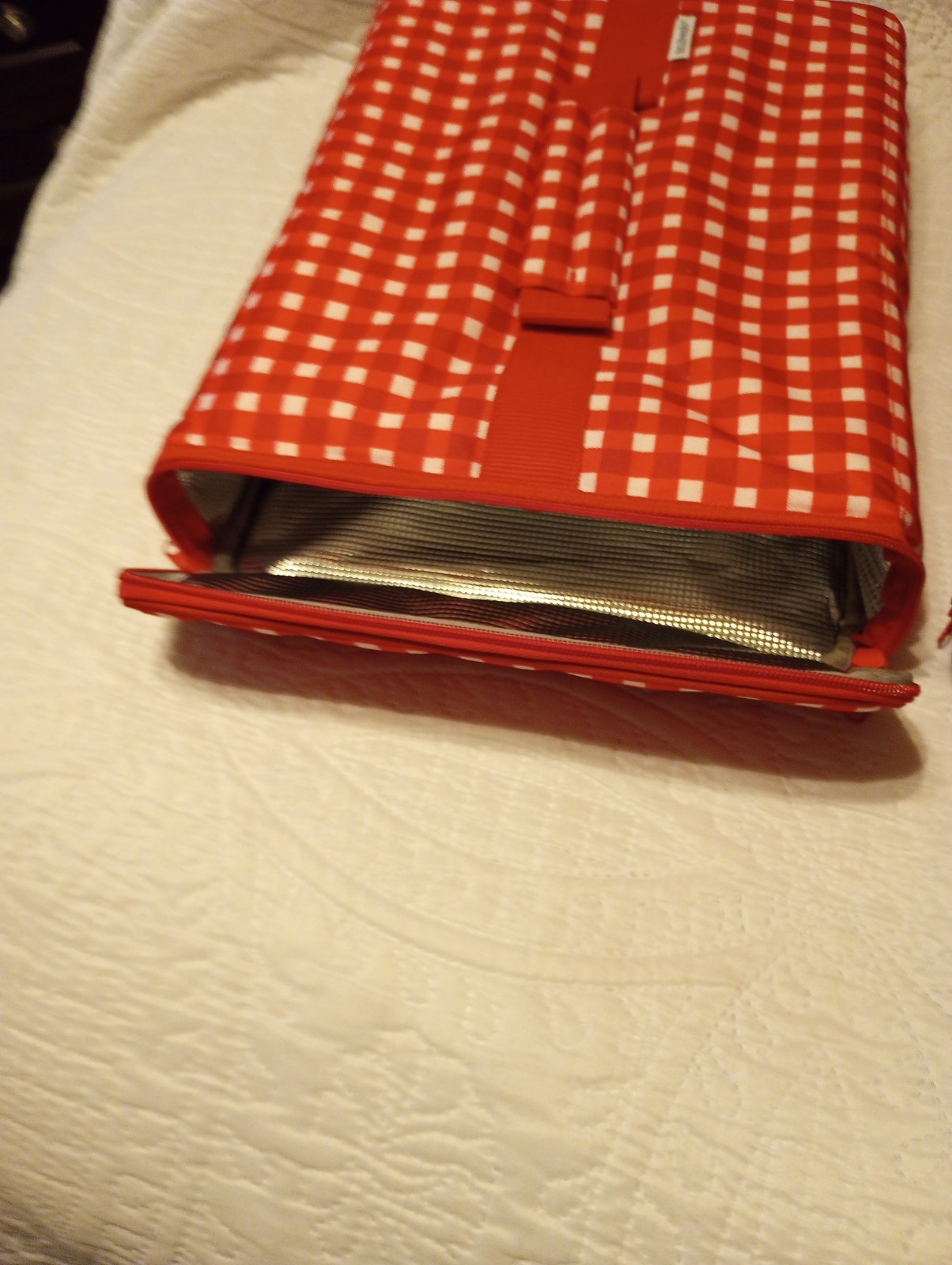 Fit & Fresh Insulated Food Carrier Red Gingham Set of Two