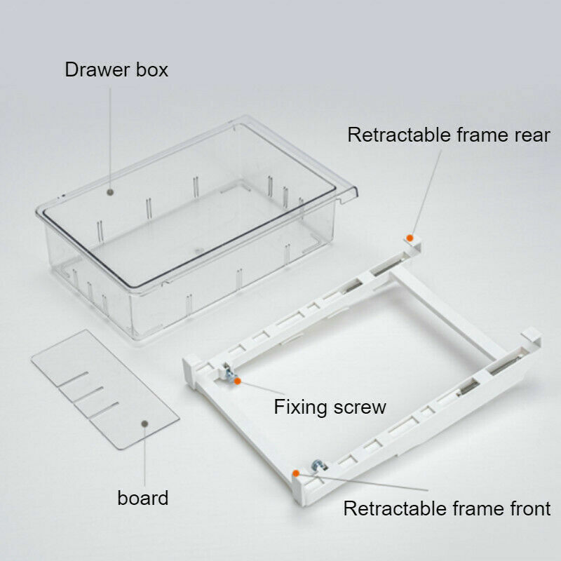 Fridge Drawer Storage Box Kitchen Refrigerator Freezer Slide Organizer Rack Case